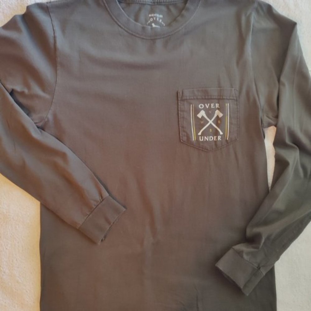 Men's Over Under Long Sleeve Peruvian Cotton T-Shirt Size Small
